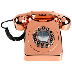 Wild & Wolf 746 1960s Corded Telephone, Copper Copper